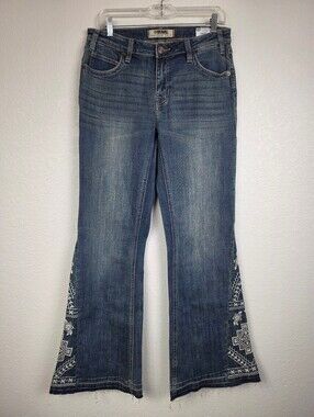 Rock & Roll Cotton Denim Mid Rise Trouser Jeans Size 29